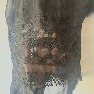 DKNY Sheer Black Shirt